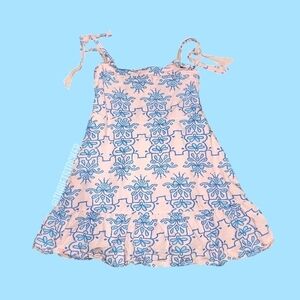 Emily McCarthy printed linen dress with pockets